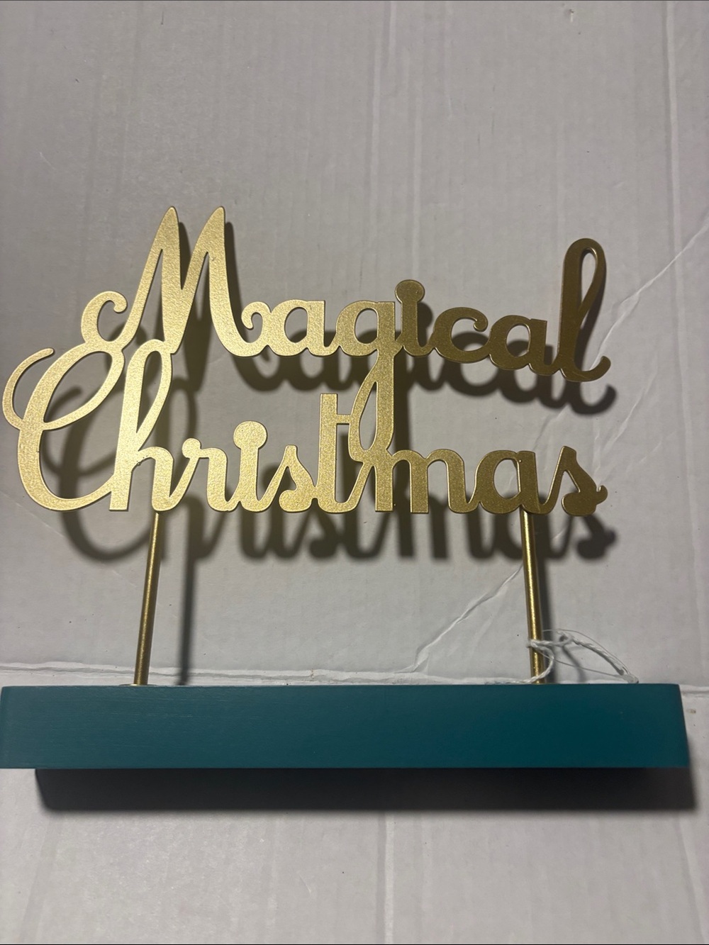Gold "Magical Christmas" Tabletop Sign by